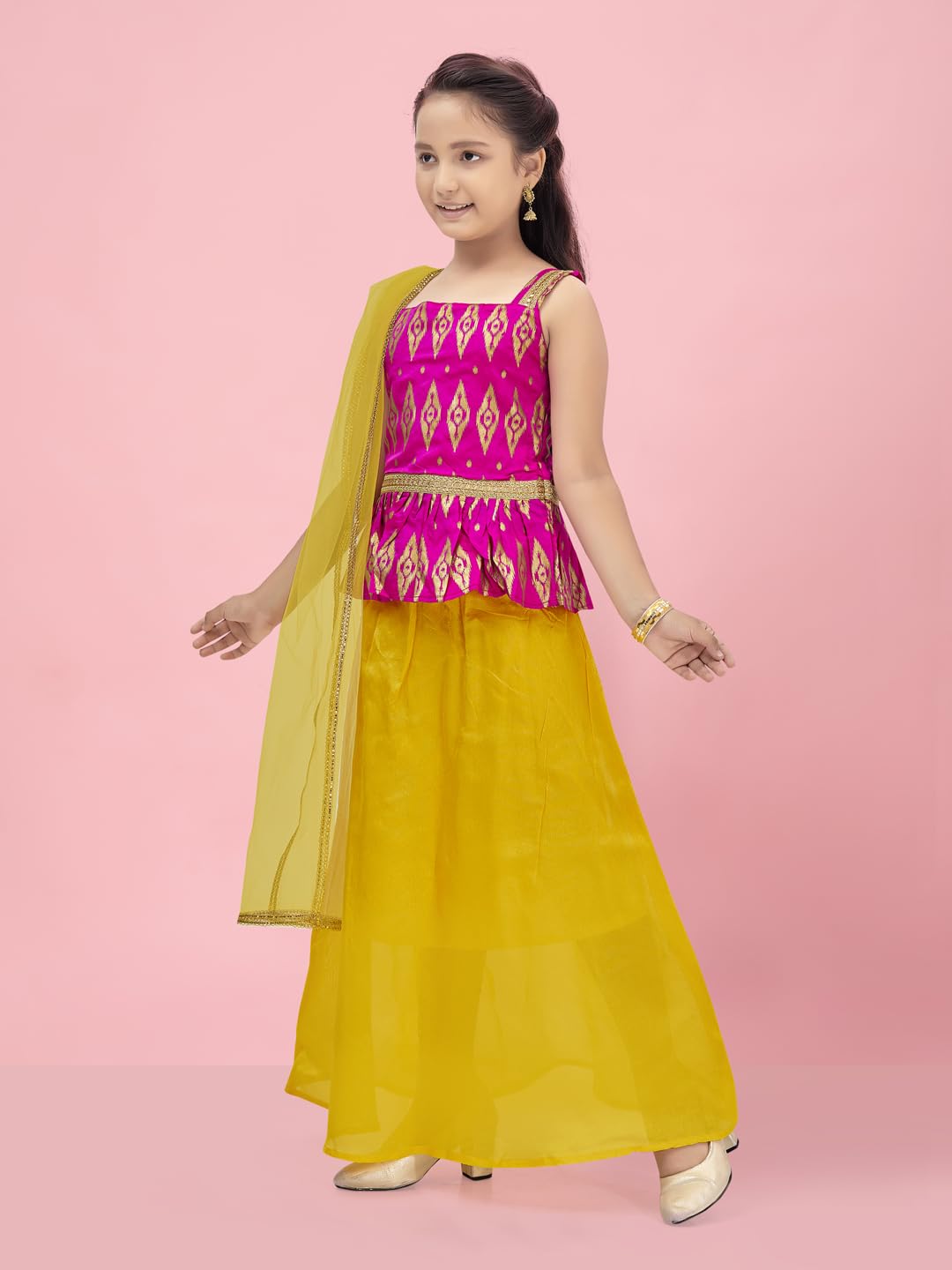 Aarika Girls Rani-Yellow Color Lehenga Choli Set (Lch-23208-Rani-Yellow-24)
