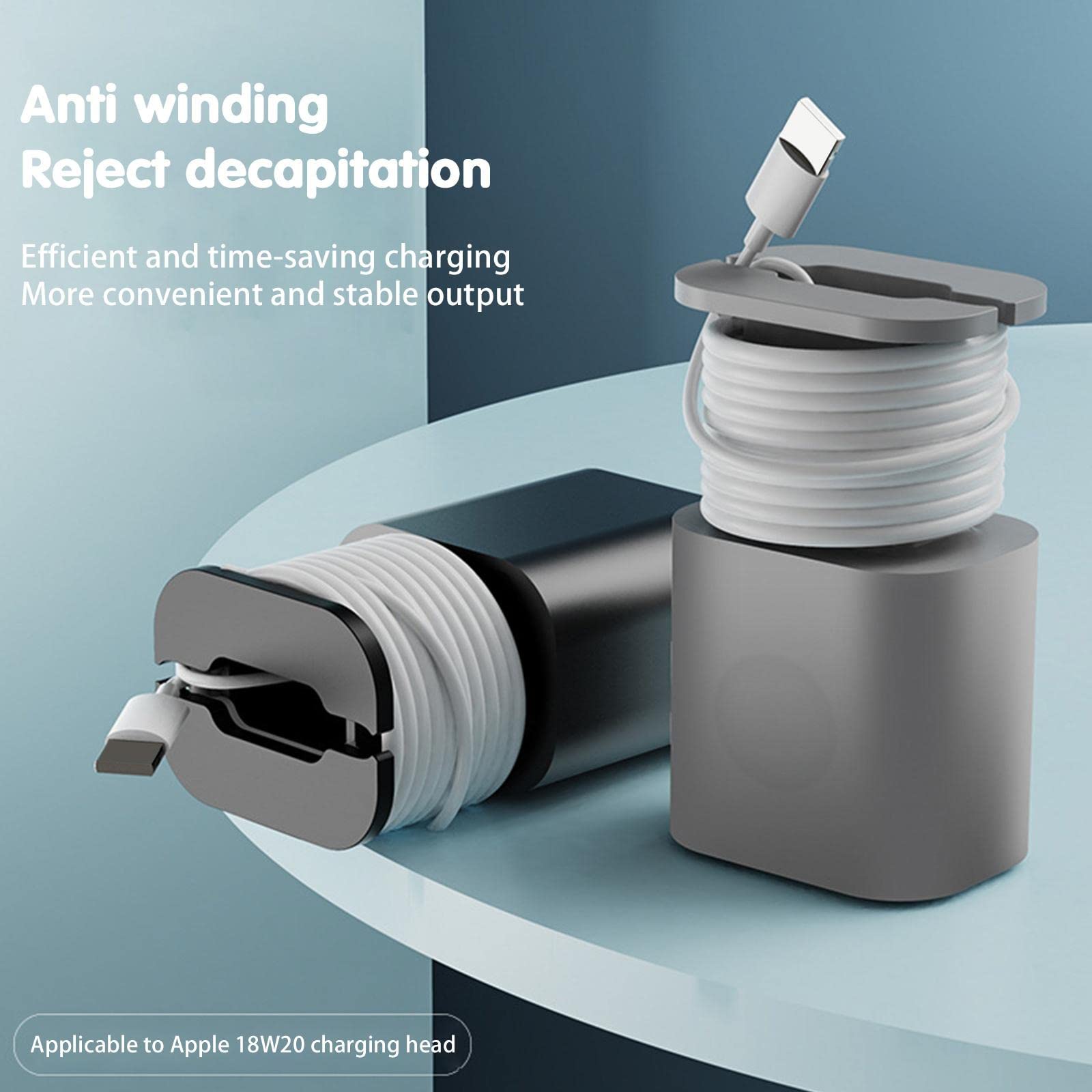 Protezione In Silicone Per Caricabatterie IPhone – 2 In 1, Per Caricatori 18W/20W, Confezione Da 2, Con Laccetto
