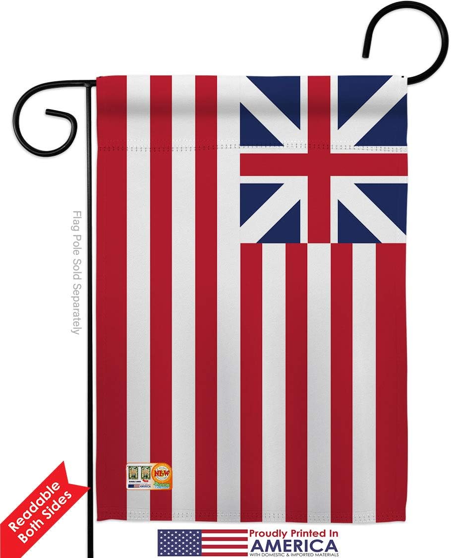 Grand Union Garden Flag Set with Stand Regional World Historic International Heritage Celebration Cultural Country Particular Area Small Gift Yard House Banner Double-Sided Made In USA 13 X 18.5