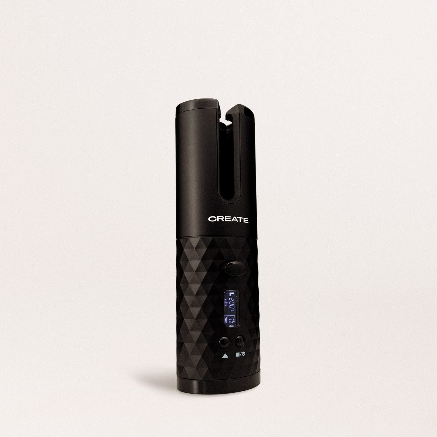 CREATE/CURLER TOURMALINE/Rizador de Pelo Inalámbrico Negro, Moldeador Cabello con Revestimiento Cerámico, Automático, 5 Niveles de Temperatura, Protección contra el Calor y el Encrespamiento