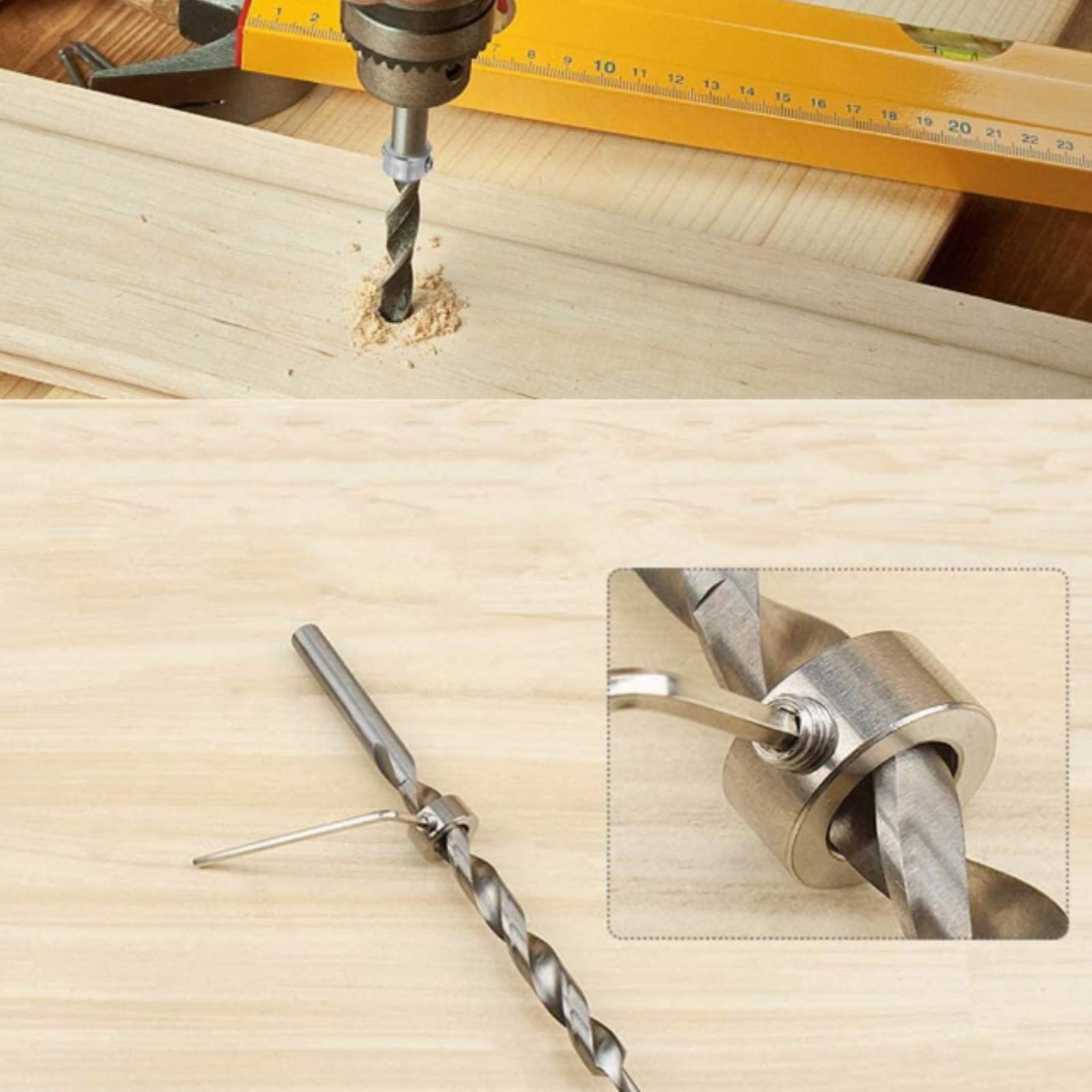 Set 3 Fermiprofondità Per Trapano - Regolabile 3-13 Mm Per Lavorazione Legno - Foto 9