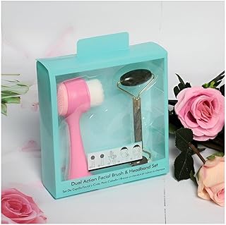 Jade Roller - 2-in-1 Facial Cleansing Device That Helps Promote Blood Circulation, Reduce Large Pores, Relieve Dark Circles While Visibly and Quickly Improve Skin Smoothness