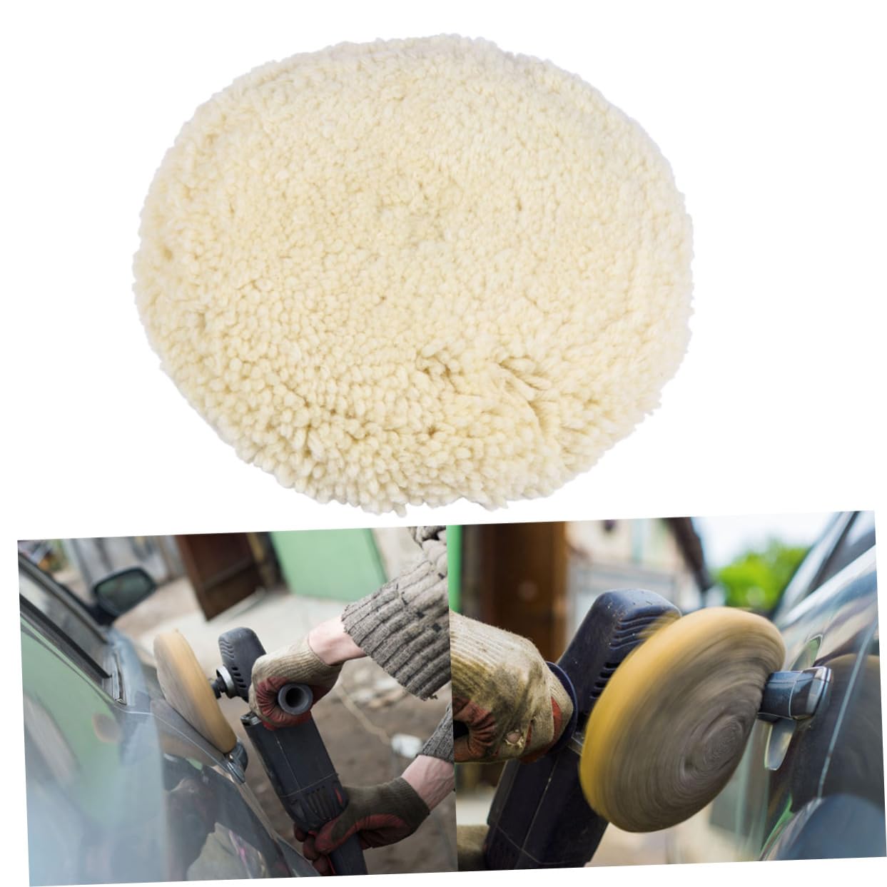 Disco Lucidatura Lana Giallo per Auto, Buffing e Cleaning