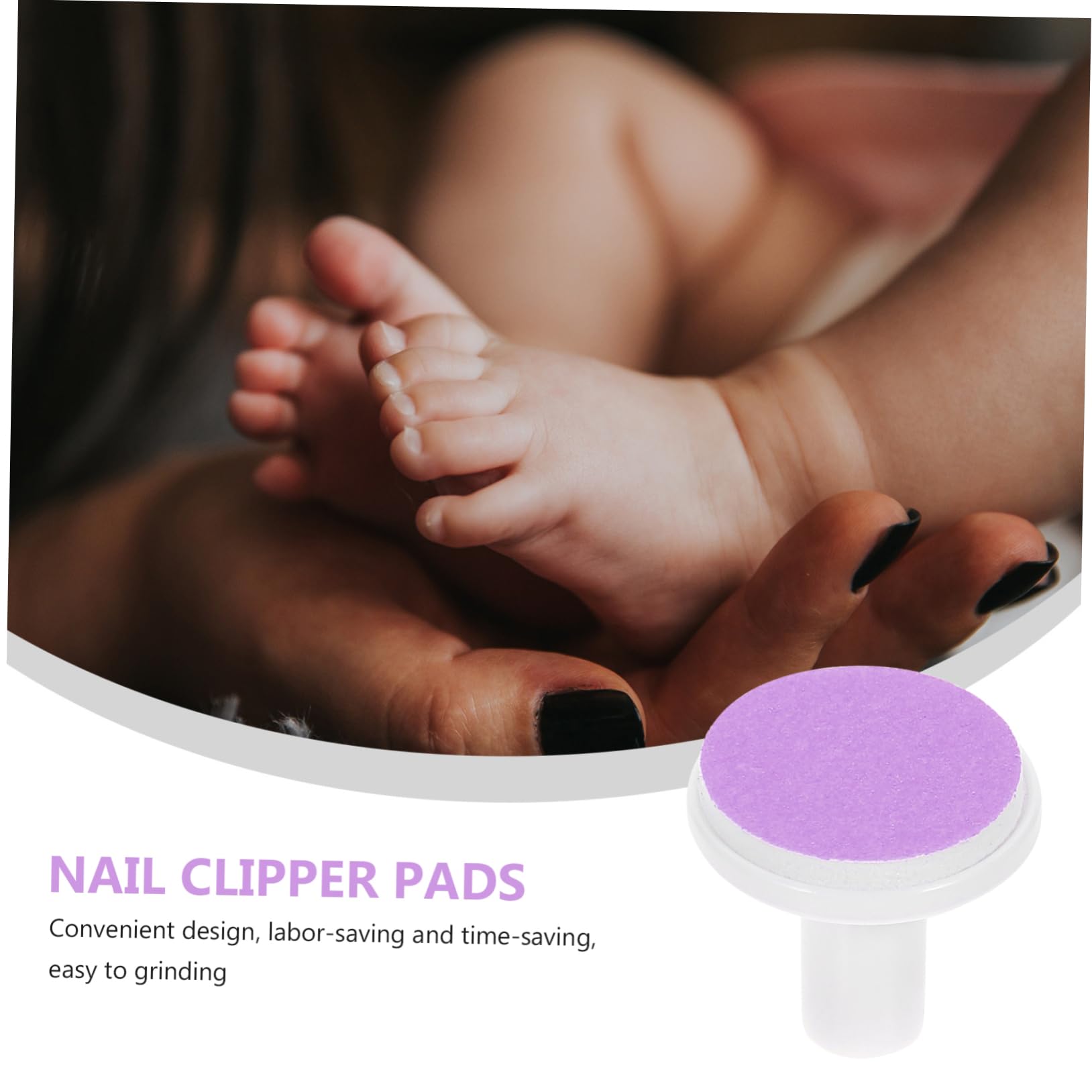 MERRYHAPY 12pcs Baby Nail File Pads Nail Trimmer Replacement Pads Safe Grinding Heads for Boys and Girls Toddler Infant Care