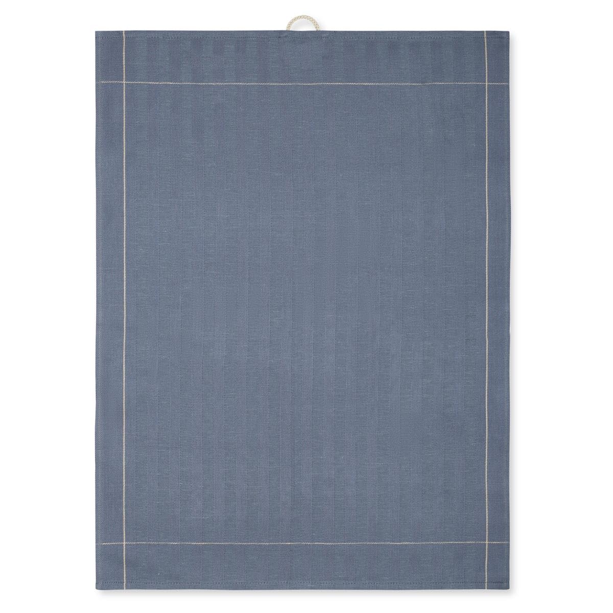 Ross 5er Set Geschirrtücher – Premium Zwirn Halbleinen, Saugstark & Schnelltrocknend, Modernes Querstreifen-Design, 50x70 cm, 50% Baumwolle 50% Leinen – Hochwertige Küchentücher (Denim)