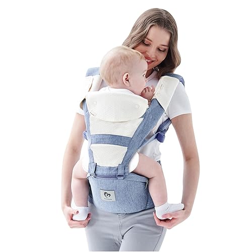 Bellababy - Portabebés multifunción para bebé (posición M ergonómica) para bebés de 3 a 36 meses, formas 6 en 1 de llevar, todas las estaciones,