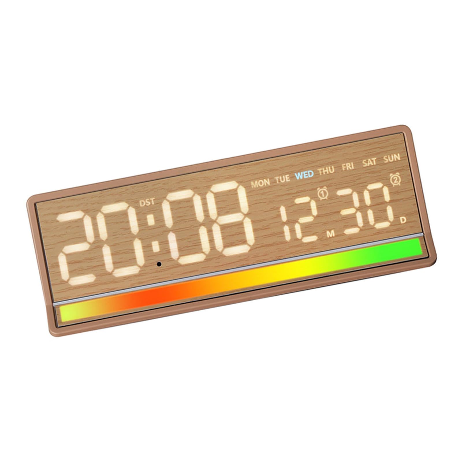 Kaeltsyn Intelligent Voices Sensitive Lighting Up Digital Clock with Alarm Function & ABS Case Sound Responsive LED Clofk for Home Sound Active Clock