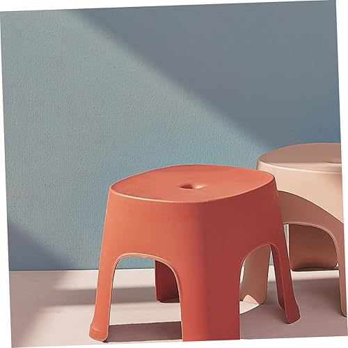 Miniatura 16 de 1 taburete pequeño para el hogar, ligero y multiuso, cambiador de zapatos, para baño, cocina, niños y niñas, diseño de plástico negro