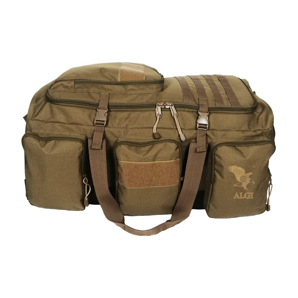 Trolley Militare 130 Litri Borsone Nero Impermeabile, Leggero (4