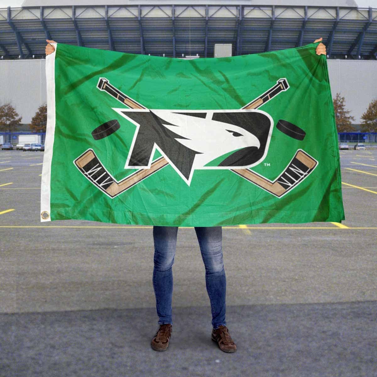 North Dakota Fighting Hawks Hockey Flag