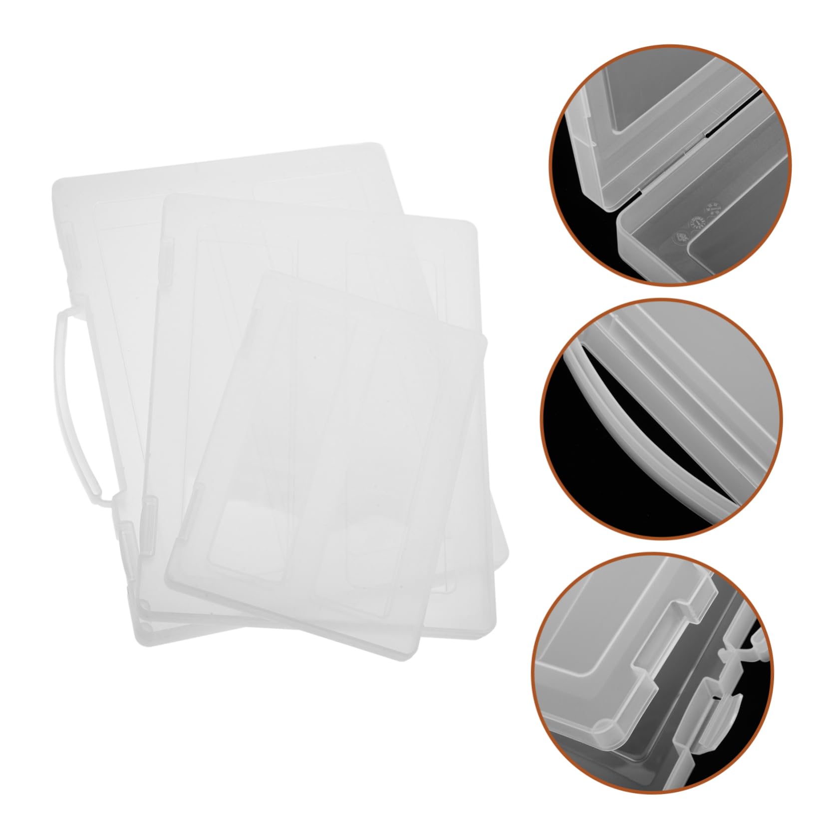 3 Stück Transparente Dokumentenboxen mit Deckel für A4 und A5 Pp Sichere Verschlusslösung für Büro Schule und Zuhause