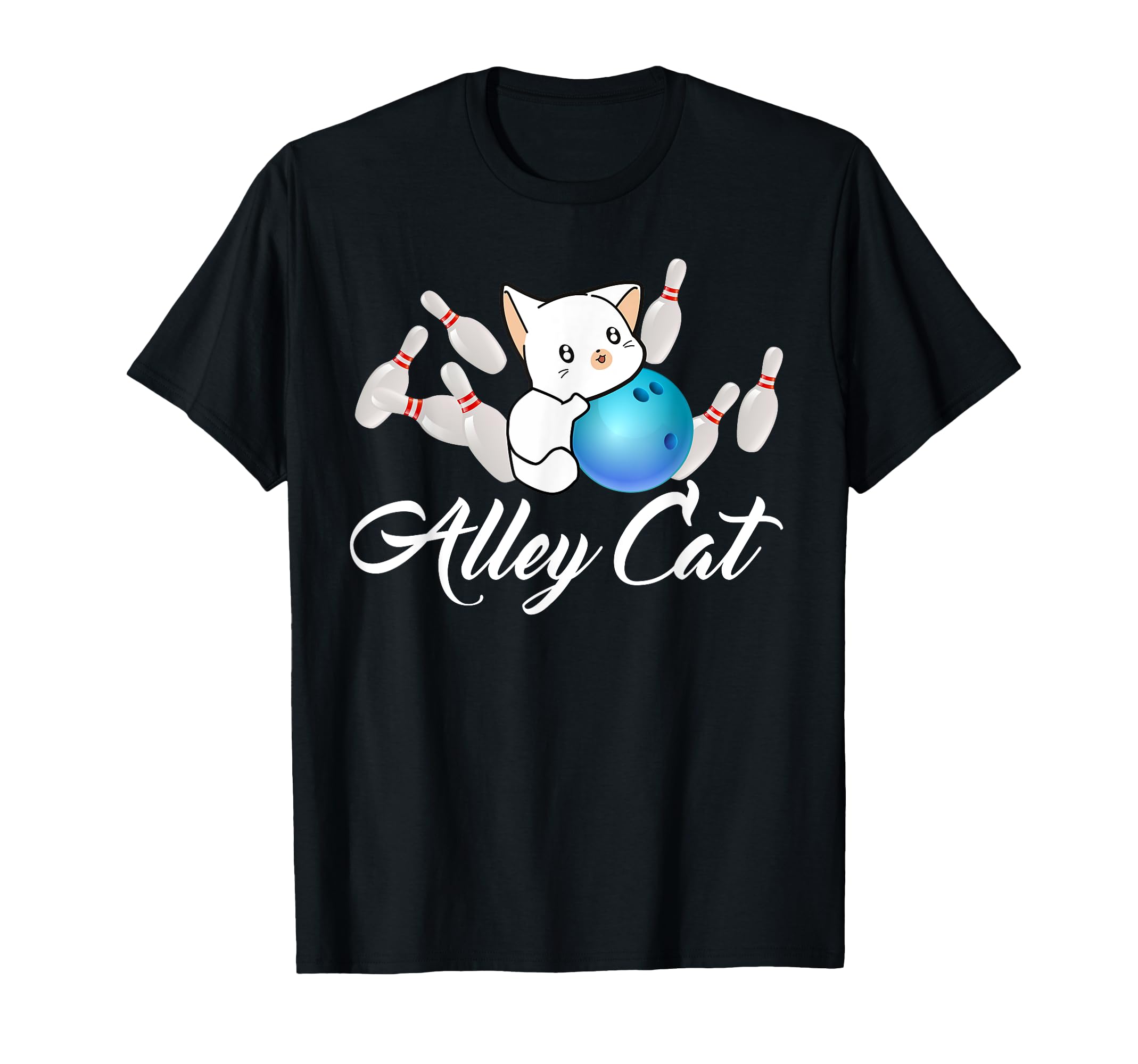 Alley Cat Bowling Shirt Funny Bowler Bowling Men Women T-Shirt