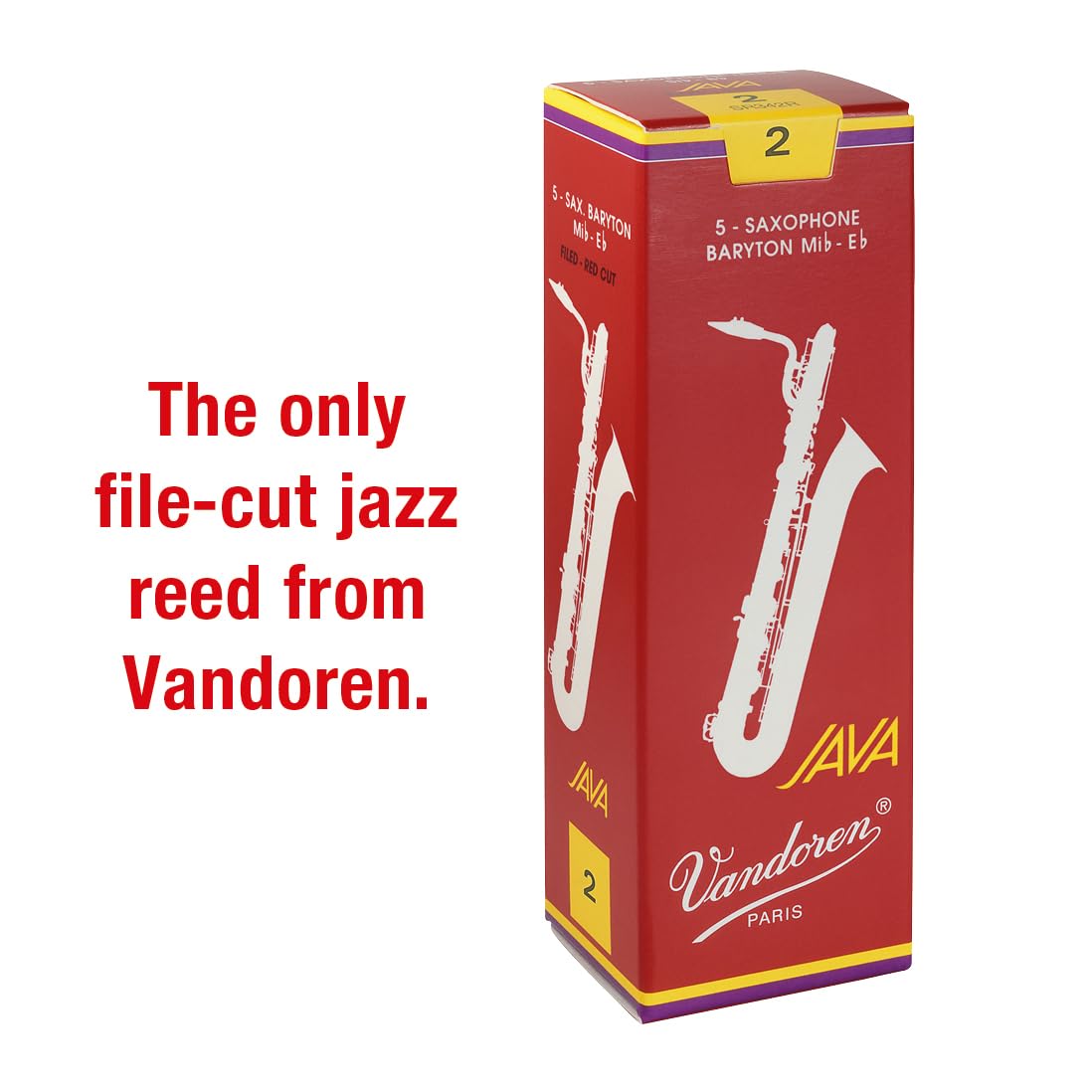 Stroik Vandoren do saksofonu barytonowego Java Filed Red Gauge: 2