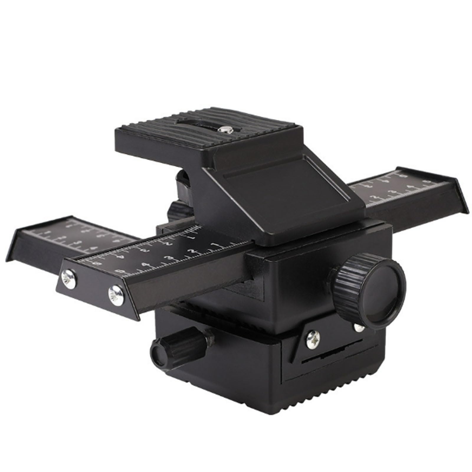 FROON Macro Gimbal con regolazione fine dell'asse X/Y, doppia scala da 0-10 cm, piastra a sgancio rapido, carico 3 a 7 kg for fotocamere Mirrorless