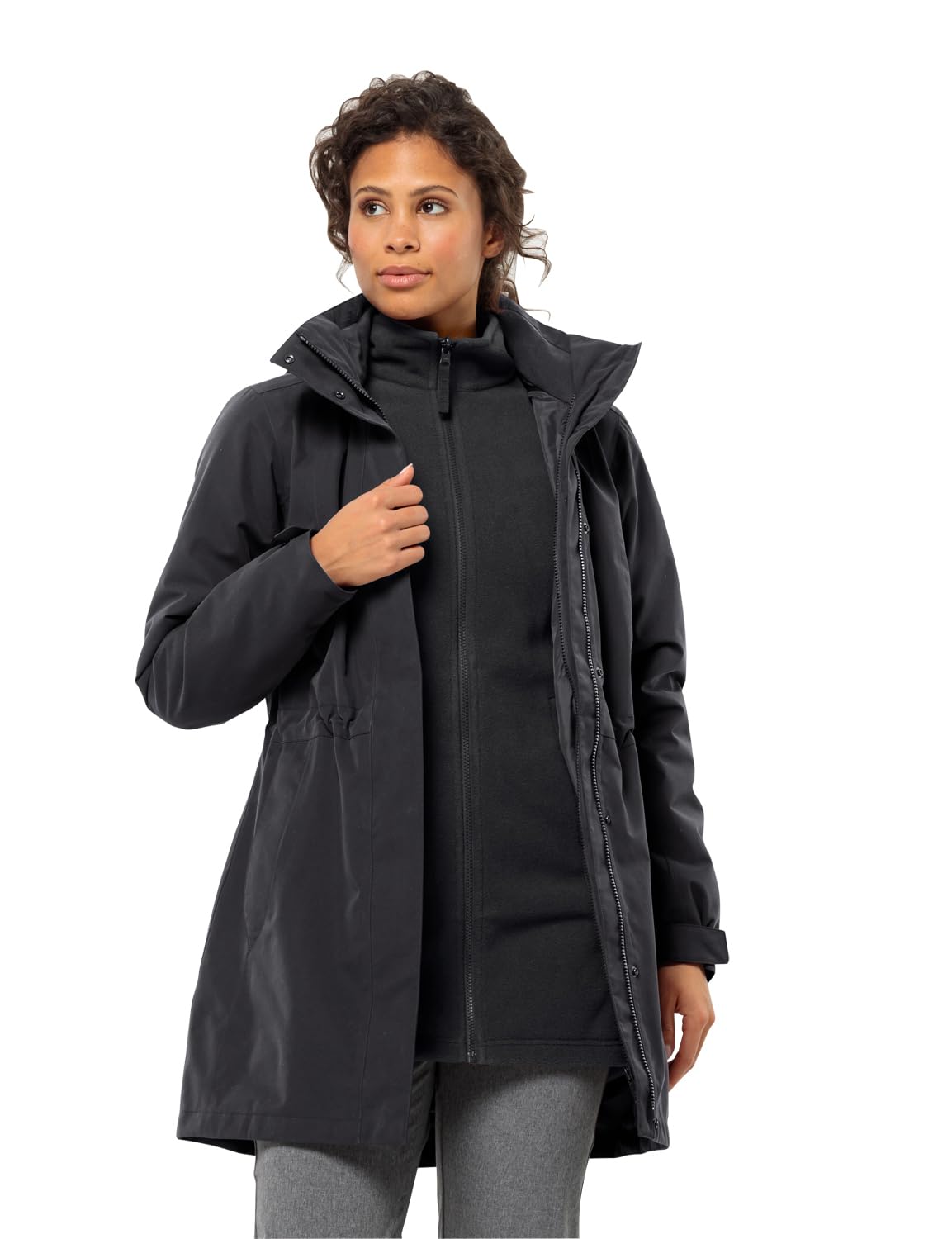 Jack Wolfskin Ottawa Coat Jacket, Black, S Women's