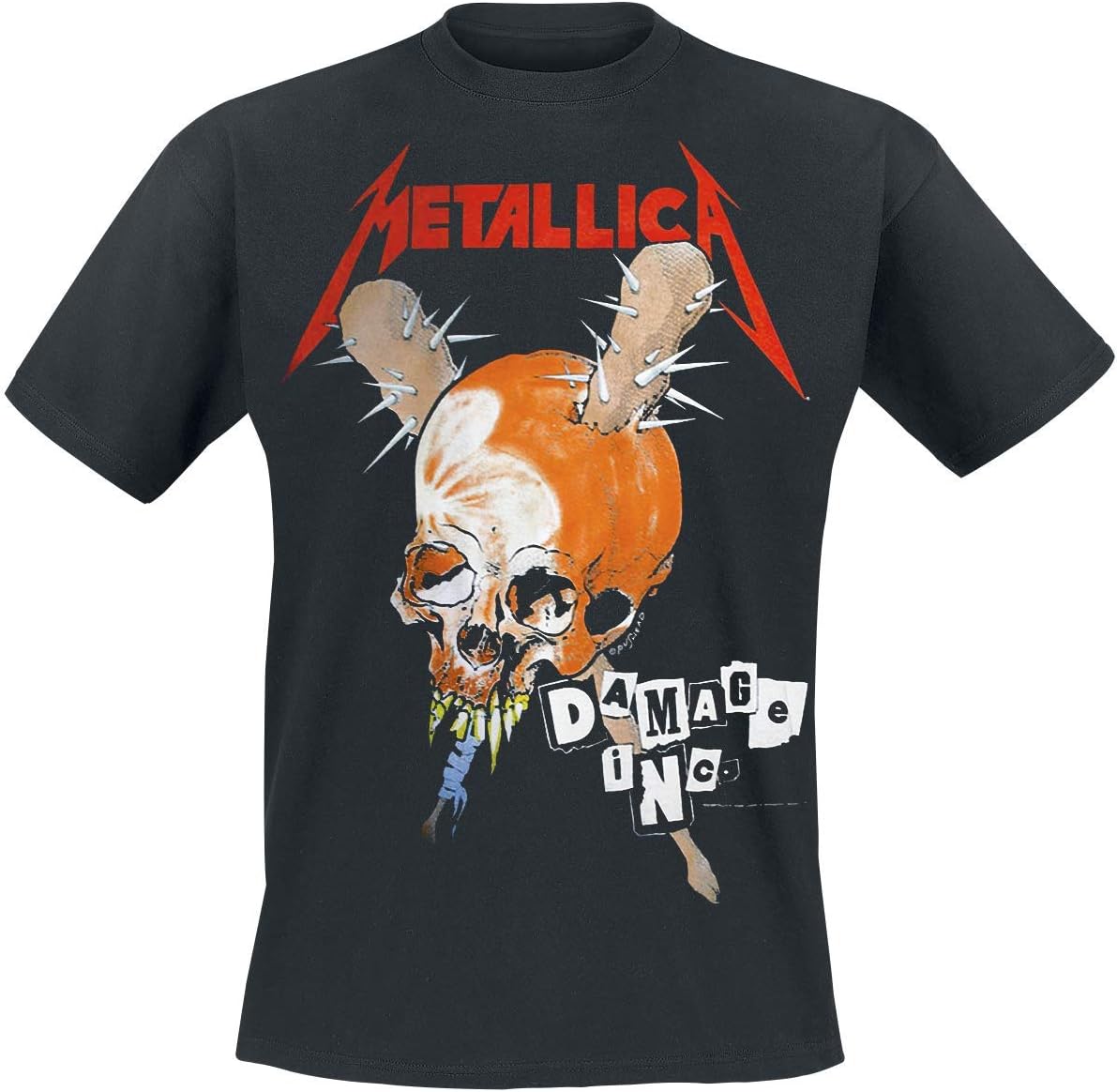 Metallica Men's Damage Inc (Back Print) Slim Fit T-Shirt Medium Black - Image 2