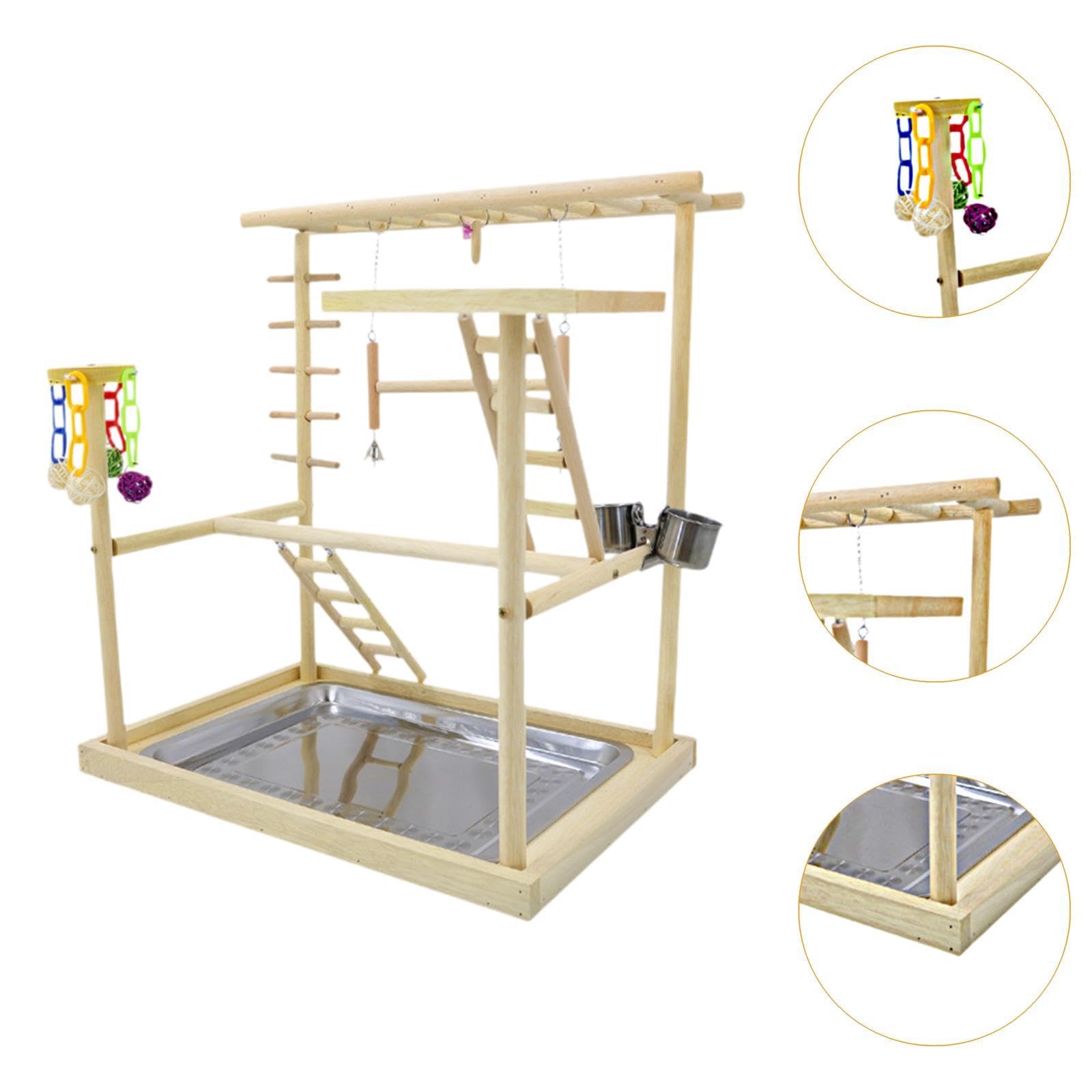 Whtkoph Bird Play Stand Parrot Playground Bird Play Gym Stand Parrot Playstand for Cockatoo