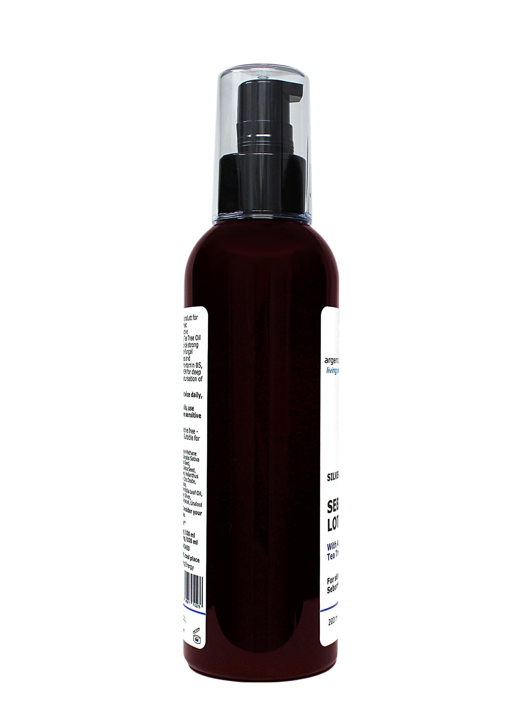 Silber-MSM Seb Derm Lotion mit australischer Teebaum 200ml | für zu Seborrhoischer Dermatitis neigender Haut
