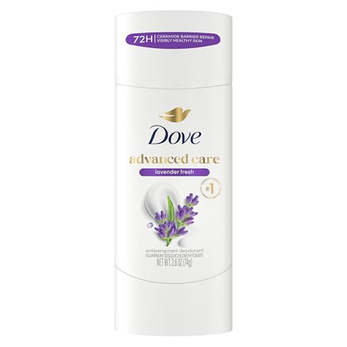 Dove Advanced Care Antiperspirant Deodorant Stick Lavender Fresh for Helping Repair Skin Barrier After Shaving, with 72-Hour Sweat & Odor Protection, 2.6 oz