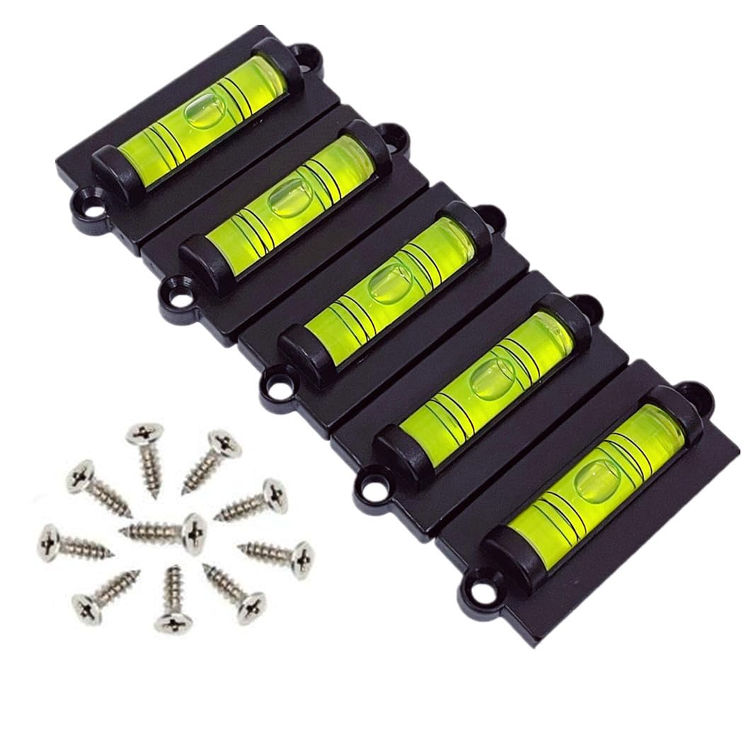 5Pcs Bubble Levels Spirit Level with Screws Precision Bubble Spirit Level Measuring Layout Tools (Y02)