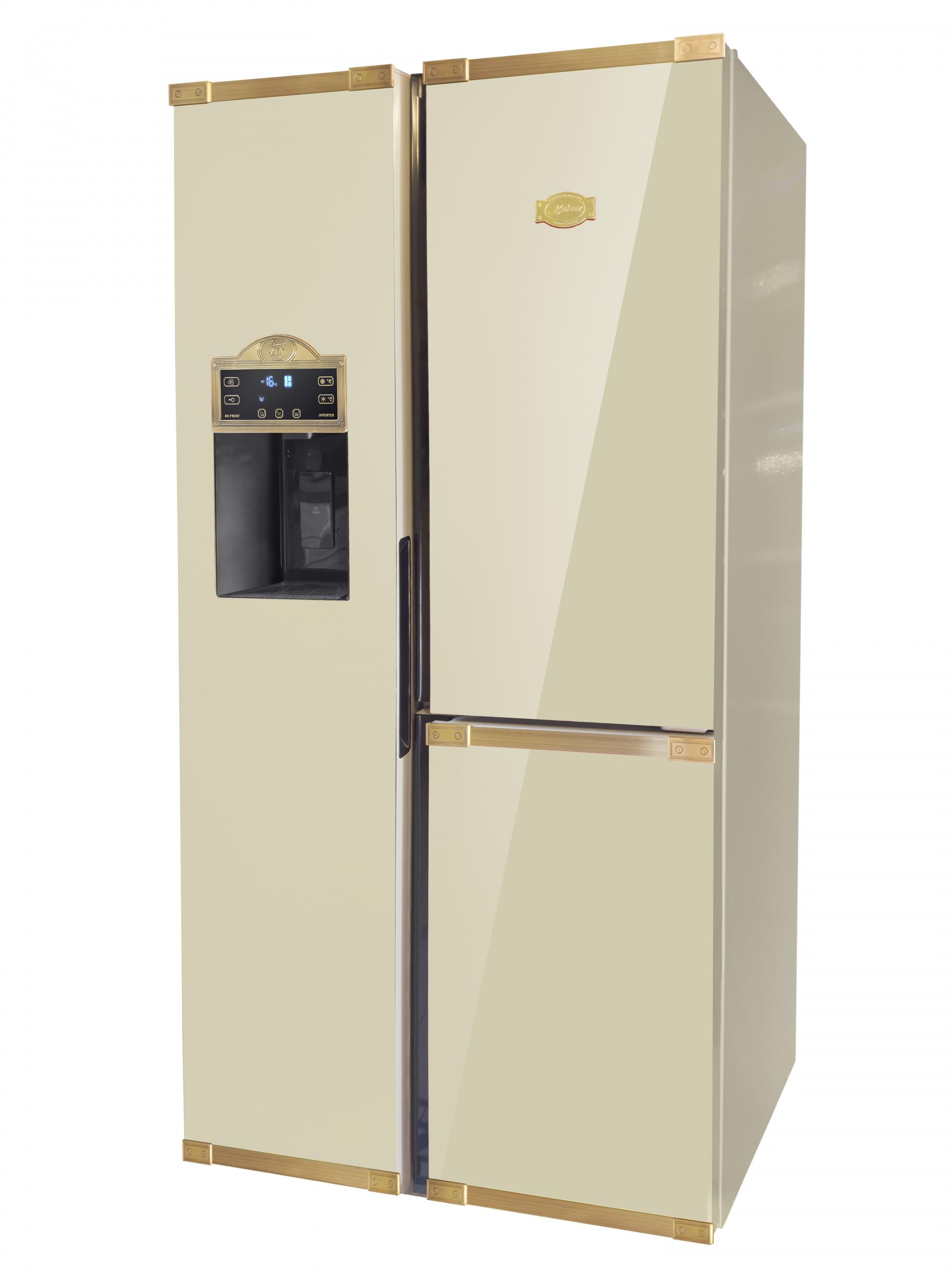 Kaiser KS 90300 ElfAD Bio Retro Chłodziarko-zamrażarka, kolor kości słoniowej, otwierana obustronnie, No Frost 538 l 183 cm