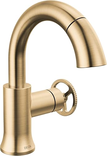 Miniatura 7 de Delta Faucet Trinsic - Grifo de baño extraíble, grifo de baño negro de un solo orificio con rociador extraíble, grifo de lavabo de baño,