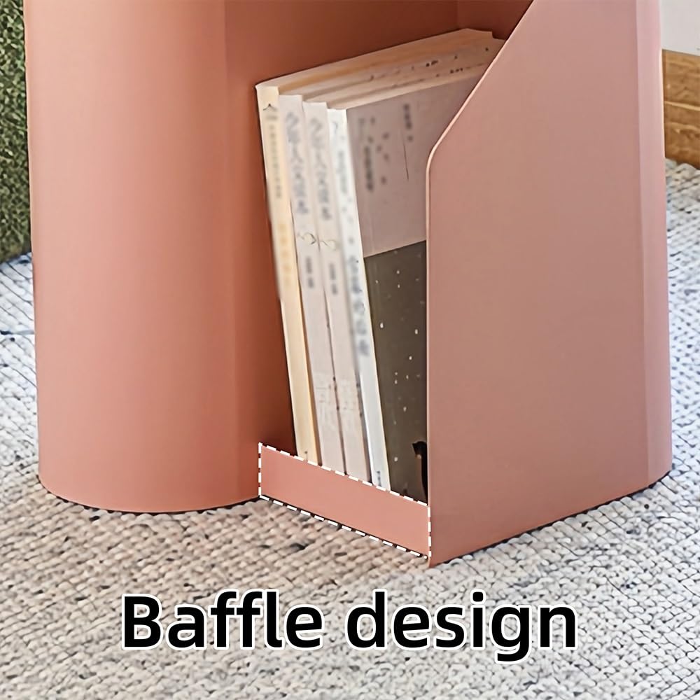 Metal Round Side Table, Creative Mini Coffee Table with Open Storage, Versatile Decorative Table for Bedroom, Living Room, Study, Office, and Guest Room(White)