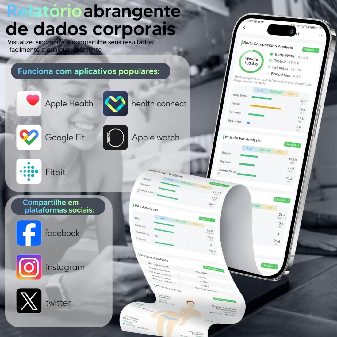 arboleaf Scale for Body Weight, Smart Scale with BMI, Body Fat, Muscle Mass, Upgrade 50+ Metrics Full Body Composition Analyzer, 8-Electrode High Precision Digital Bathroom Scale, Bluetooth Sync