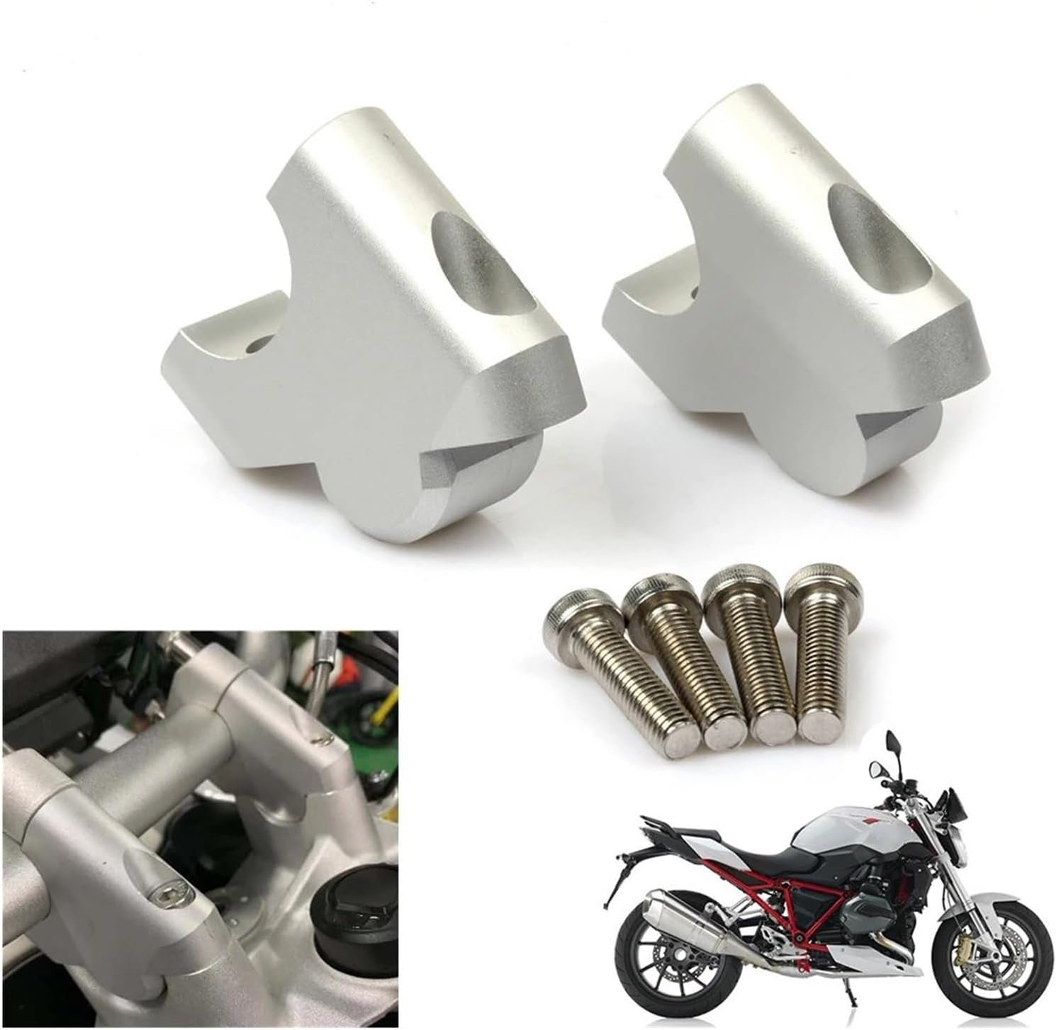 Handlebar Riser For B&MW R1200R R 1200 R R1200 R 1200R 2014 2015 2016 Motorcycle Accessories Handlebar Riser Bar Mount Handle Clamp Rise Block Handle Bar Risers Clamp