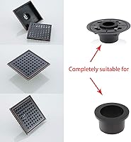 Vista 4 de Drenaje de ducha cuadrado de bronce aceitado de 6 pulgadas SUS304 de acero inoxidable con rejilla de inserción de azulejos extraíble