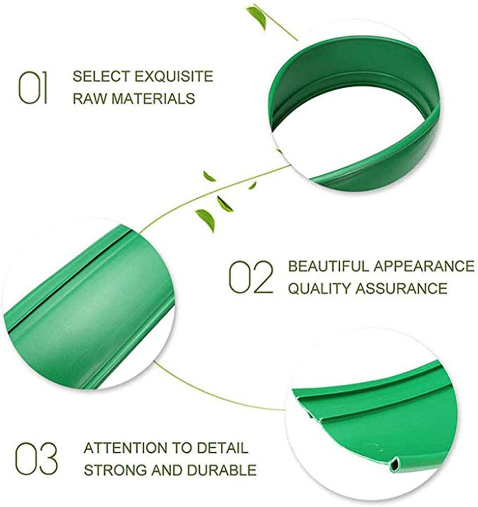 APOE Bordo Flessibile da Giardino in Plastica, Bordatura per Aiuole Lunghezza: 5m 8m 10m 13m 15m 18m 20m, Verde