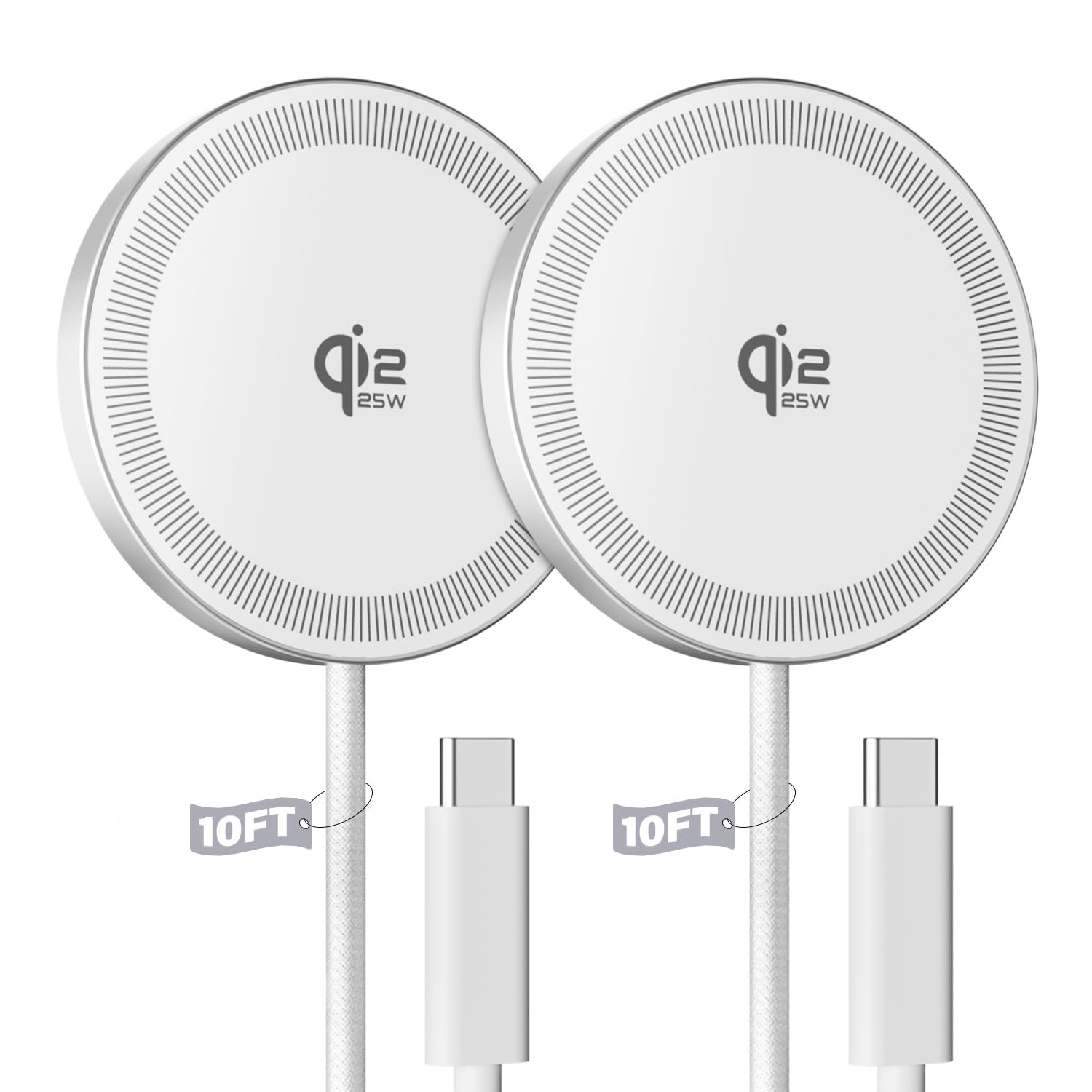2Pack Magnetic Wireless Charger 25W Fast Charger for iPhone 17/16/15/14/13/12 Se...