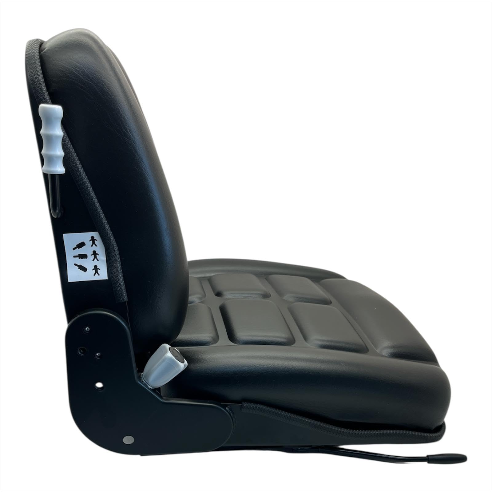 Sedile TOP CONFORT BLACK. Universale con molleggio regolabile per trattori, carrelli elevatori, cingolati e mezzi agricoli