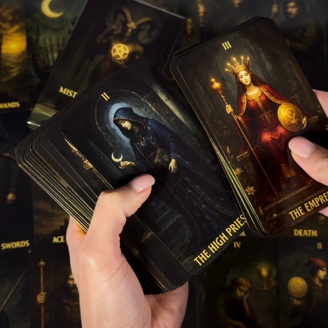 Amazon.com: CRAFTERIAN Mist of Shadows Tarot – 78 Cards Deck with