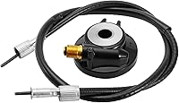 Vista 3 de Acouto Velocímetro de 0.472 in con cable de velocímetro de 39.4 in para piezas de scooter GY6 PC + aleación de aluminio