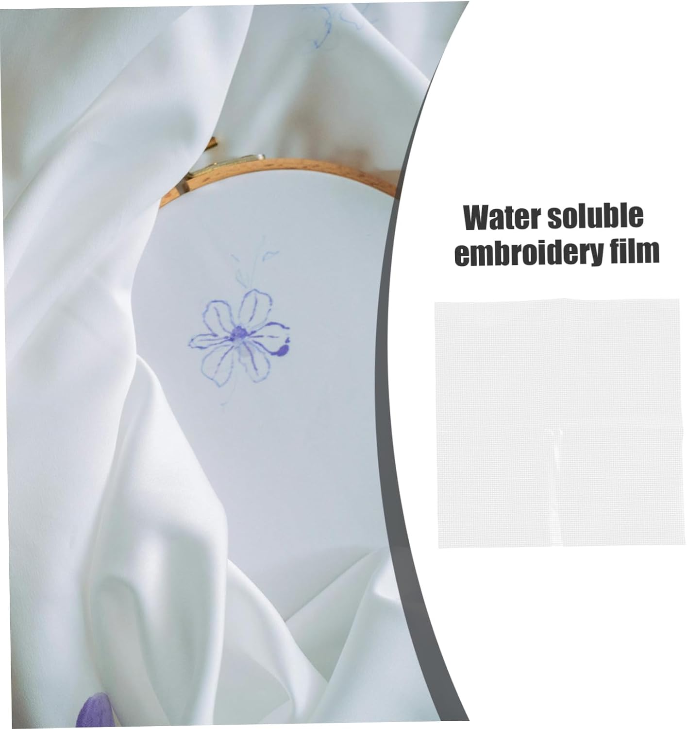 KONTONTY Embroidery Stabilizer Water Soluble Wash Water-Soluble Film Shirt Transfer Film Embroidery Accessories DIY