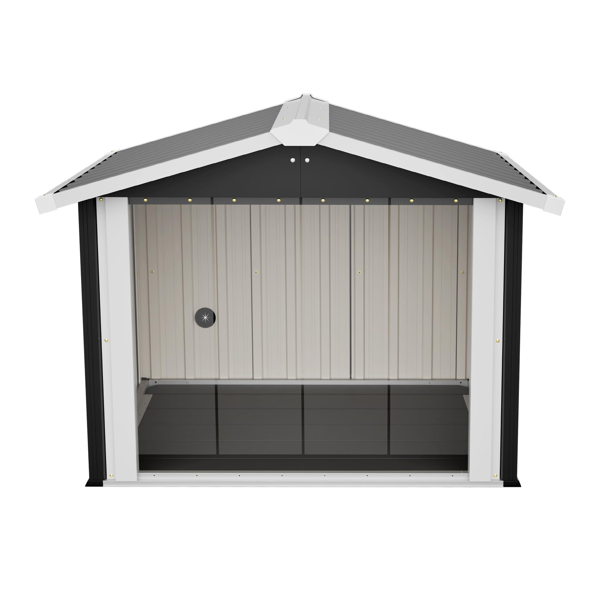 Caseta para perros XXL para exteriores, 102 cm, impermeable, protección UV, ventilación, color gris | Caseta XXL resistente al agua: sin remojo, sin tambalearse. Confort seco, protección UV, duradero, calidad estable.