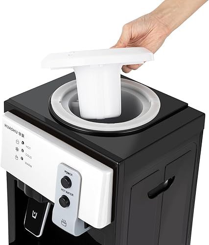 Miniatura 9 de Top Loading Dispensador de enfriador de agua, dispensador de agua caliente y fría para botella de 5 galones, 3 ajustes de temperatura, agua fría y