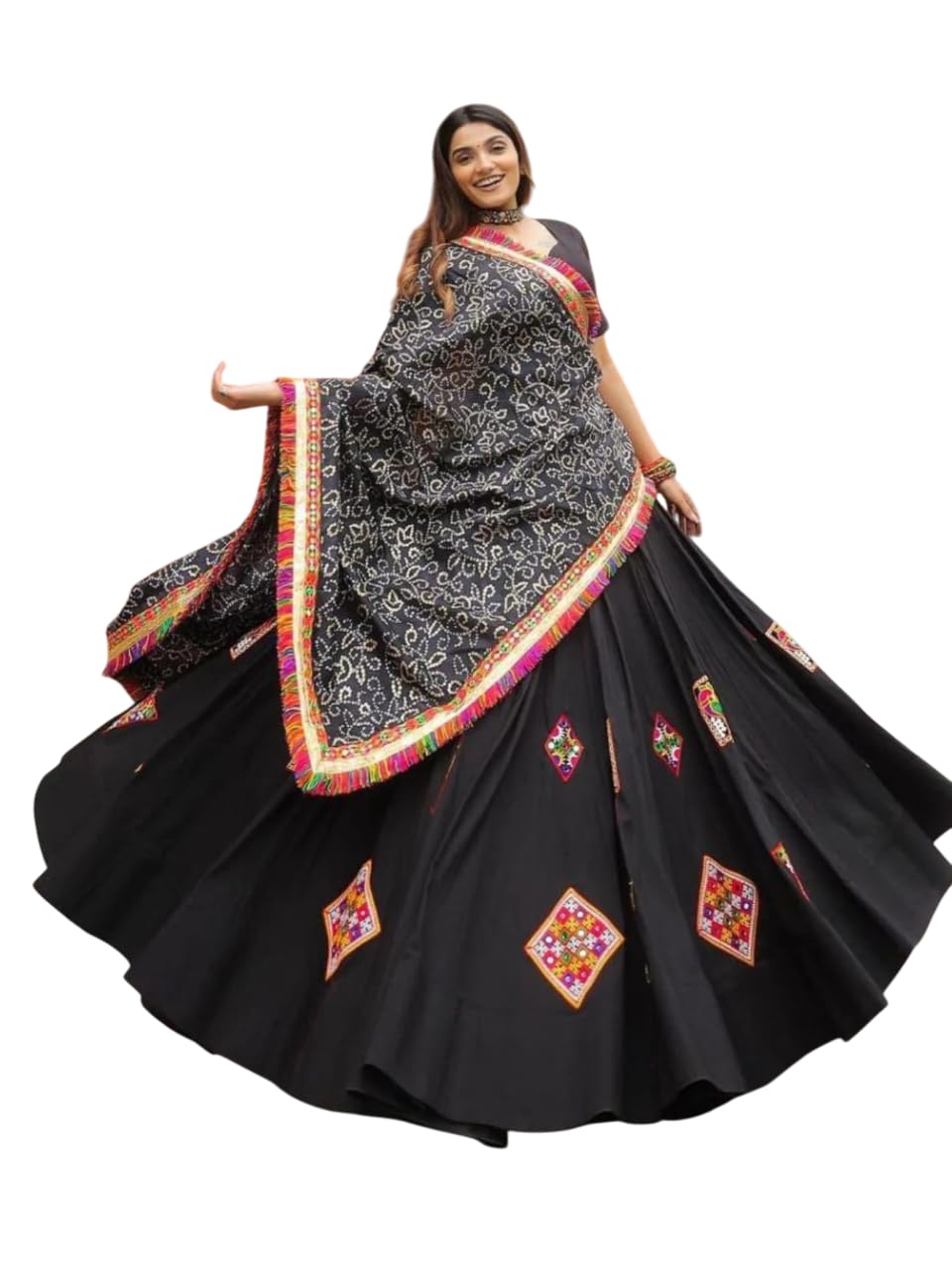 Women's Black Color Navratri Special Lehenga Choli-image-49