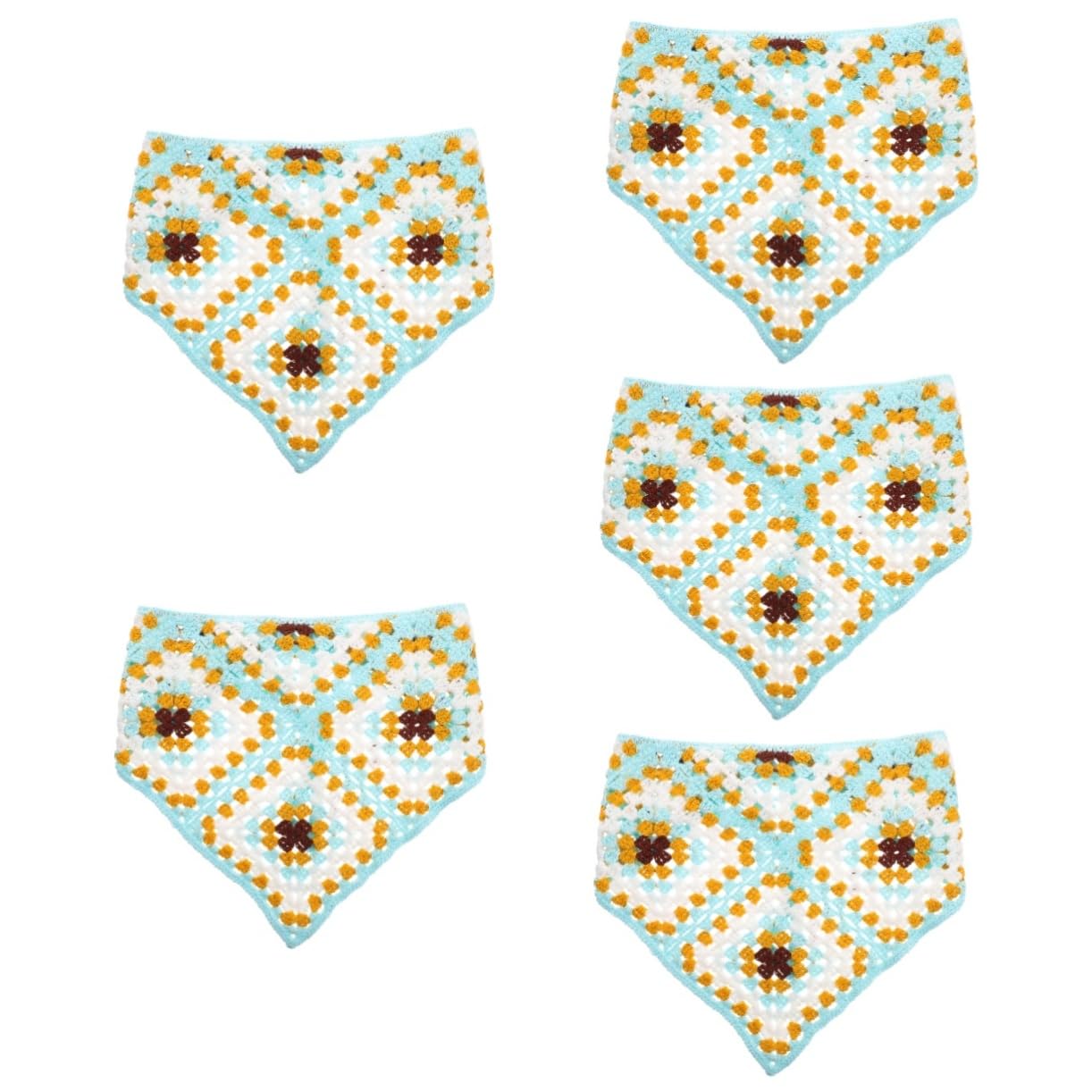 minkissy 5 Uds Diadema Triangular Diademas De Bufanda Para El Cabello Bandas Para La Cabeza Para El Cabello De Las Mujeres Maquillaje Crochet Bandana Crochet Diademas Para