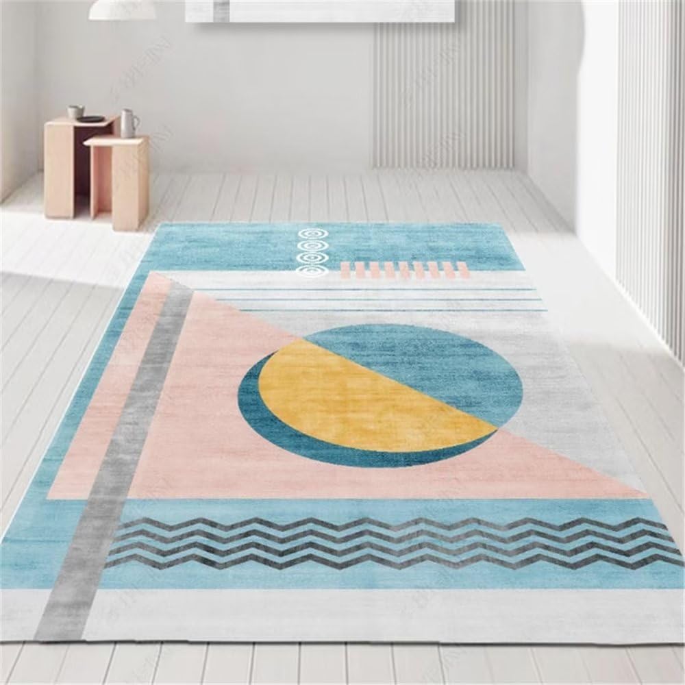 Tapis de chambre garçon bleu idéal pour un coin jeu moderne