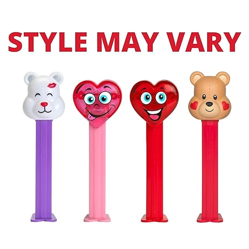 Miniatura 3 de Juego de regalo de dispensador de dulces para el día de San Valentín corazones y osos rosas y rojos varios rollos de repuesto de caramelos duros