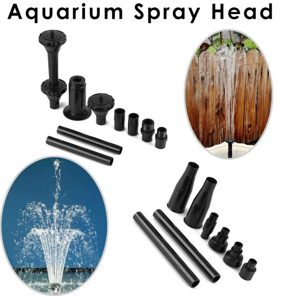 TOPBATHY 9 Pcs Fountain Pump Nozzle Set Water Spray Heads for Submersible Pump Pool Pond Fountain