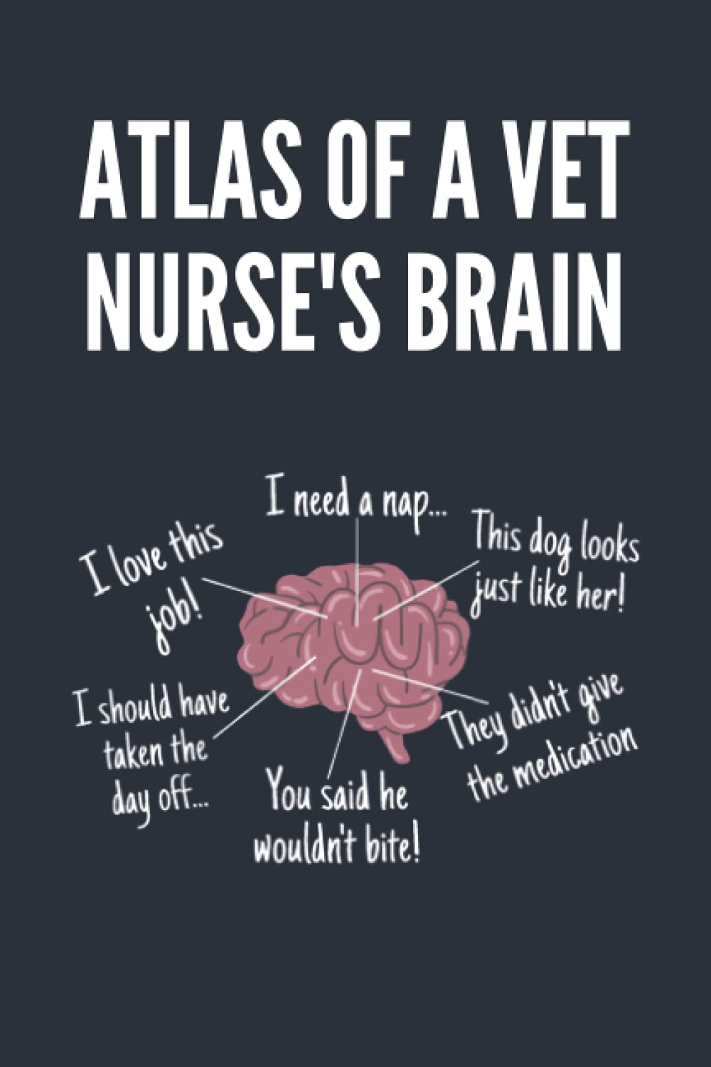 Atlas Of A Vet Nurse's Brain: Funny Notebook Journal For Veterinary Nurses/Appreciation gift