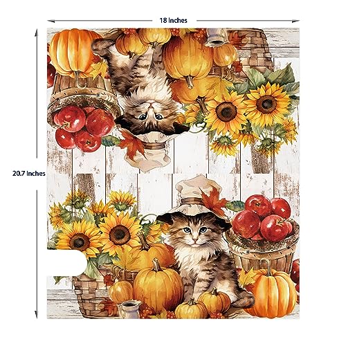 Image of Texupday Fall Harvest Sunflower Pumpkin Cute Cat Mailbox Cover with Magnetic Strip Autumn Thanksgiving Mailbox Wraps Post Letter Box Cover Standard Size 21 inch X 18 inch Garden Farm Outdoor Yard Decor
