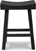 Vista 6 de Signature Design by Ashley Glosco Modern Farmhouse 25" Counter Height Barstool, 2 Count, Black