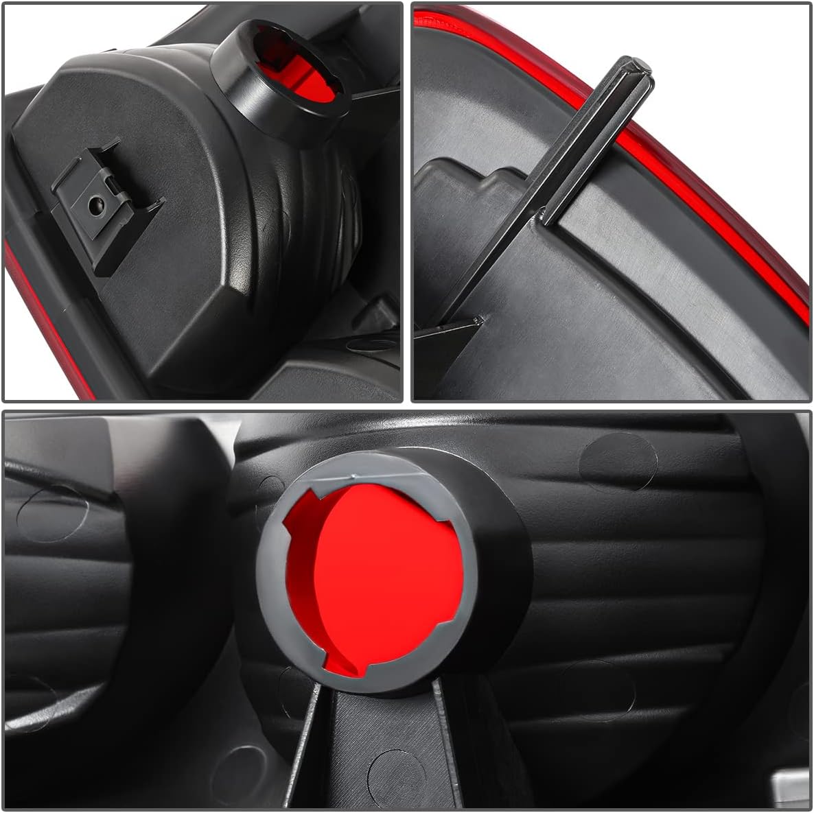 DNA MOTORING TL-ZTL-009-RD-L Left Side OE Style Tail Light Compatible with 2004-2012 Colorado Canyon, Chrome Housing Red Lens