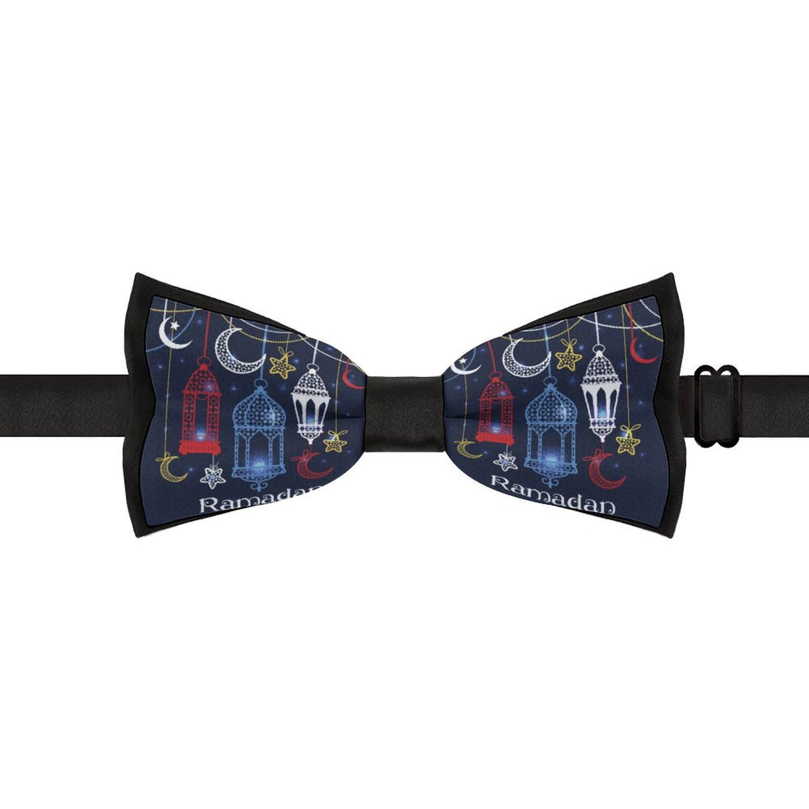 GoasNei Ramadan Kareem Bow Tie for Men Adjustable Necktie Funny Tie Neck Ties for Weddings Party