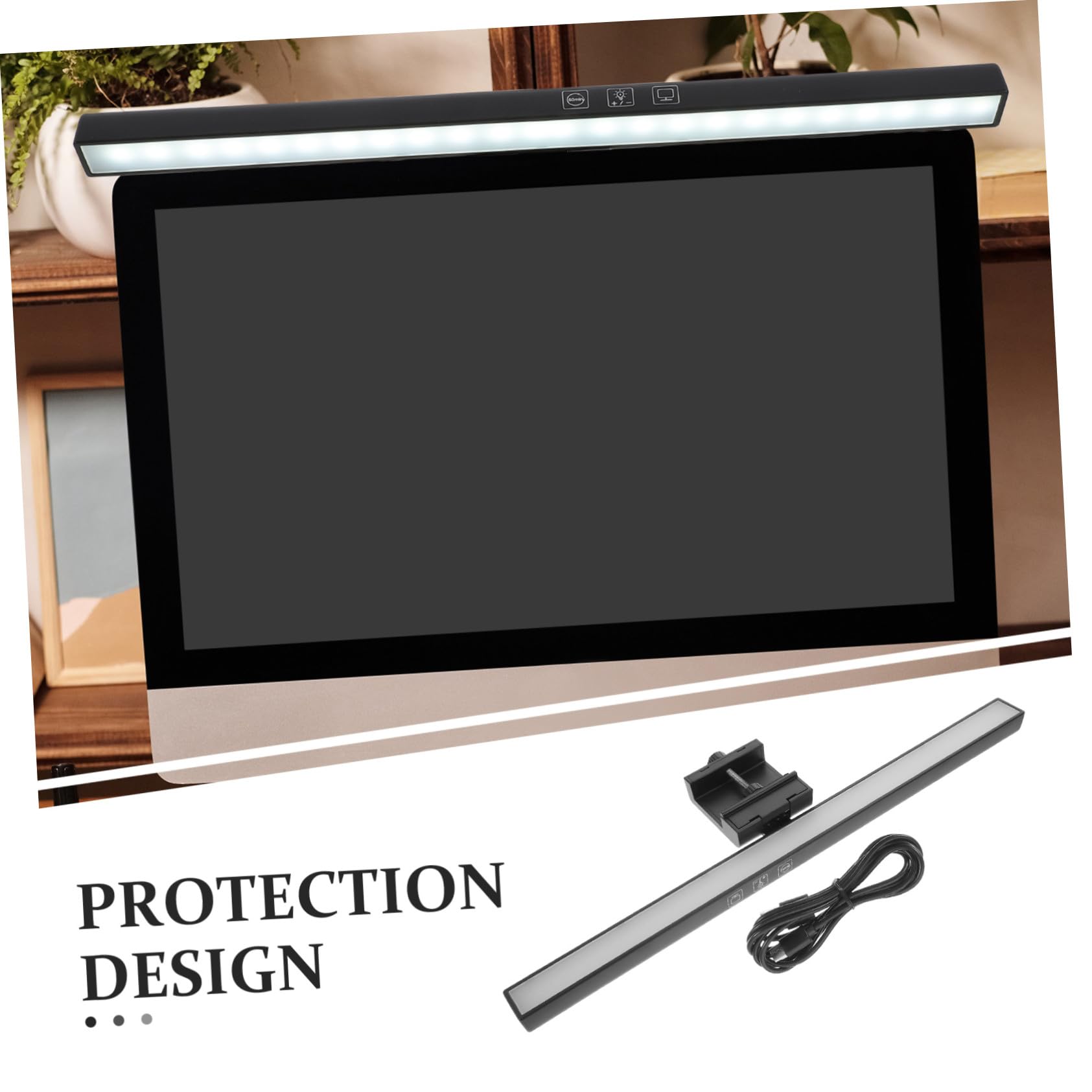Lampe Écran PC LED Anti-lumière Bleue Barre Lumineuse Réglable Sans Scintillement Tactile Économie Espace pour Bureau et Ordinateur Portable