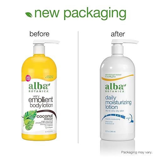 Miniatura 6 de Alba Botanica Loción corporal muy emoliente rescate de coco 32 onzas